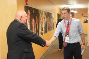 Jon meets Marlin Fitzwater during Presidencey and tne Press. (Photo Facebook)