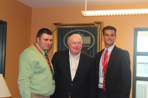 Alex Malm and Alex Powell with Marlin Fitzwater 